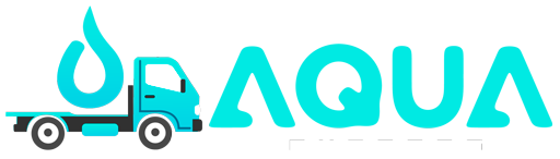 Logo AQUA EXPRESS horizontal, versión fondo oscuro